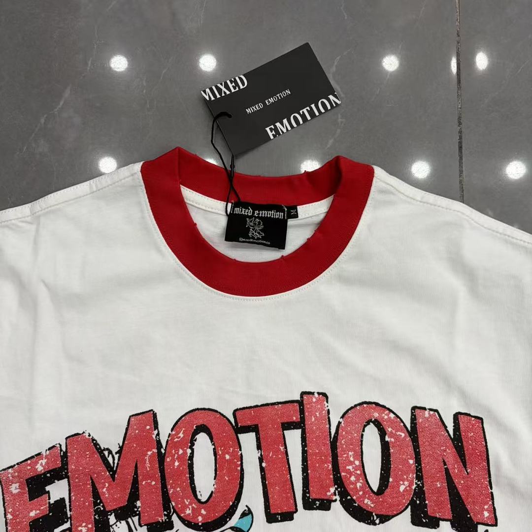 Mixed Emotion Contrast Trim Graphic Tee