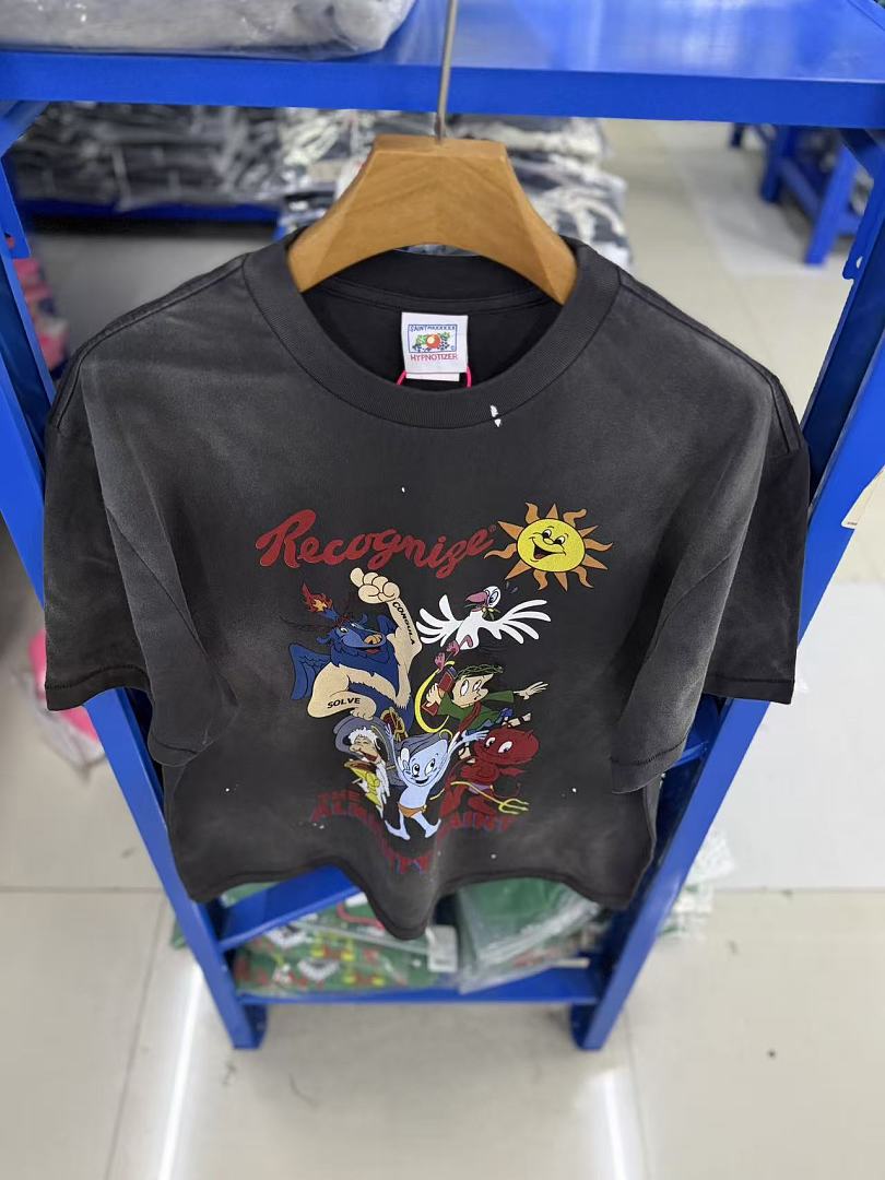 Saint Michael Illustrated Skull Graphic Tee