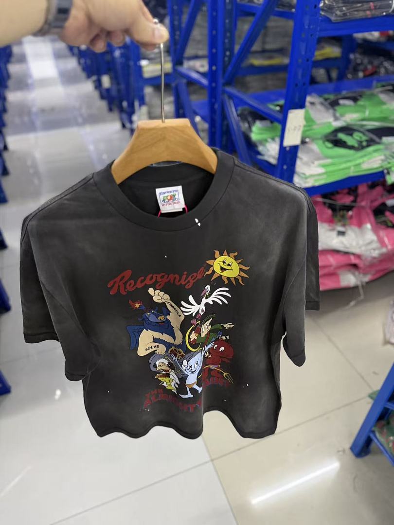 Saint Michael Illustrated Skull Graphic Tee