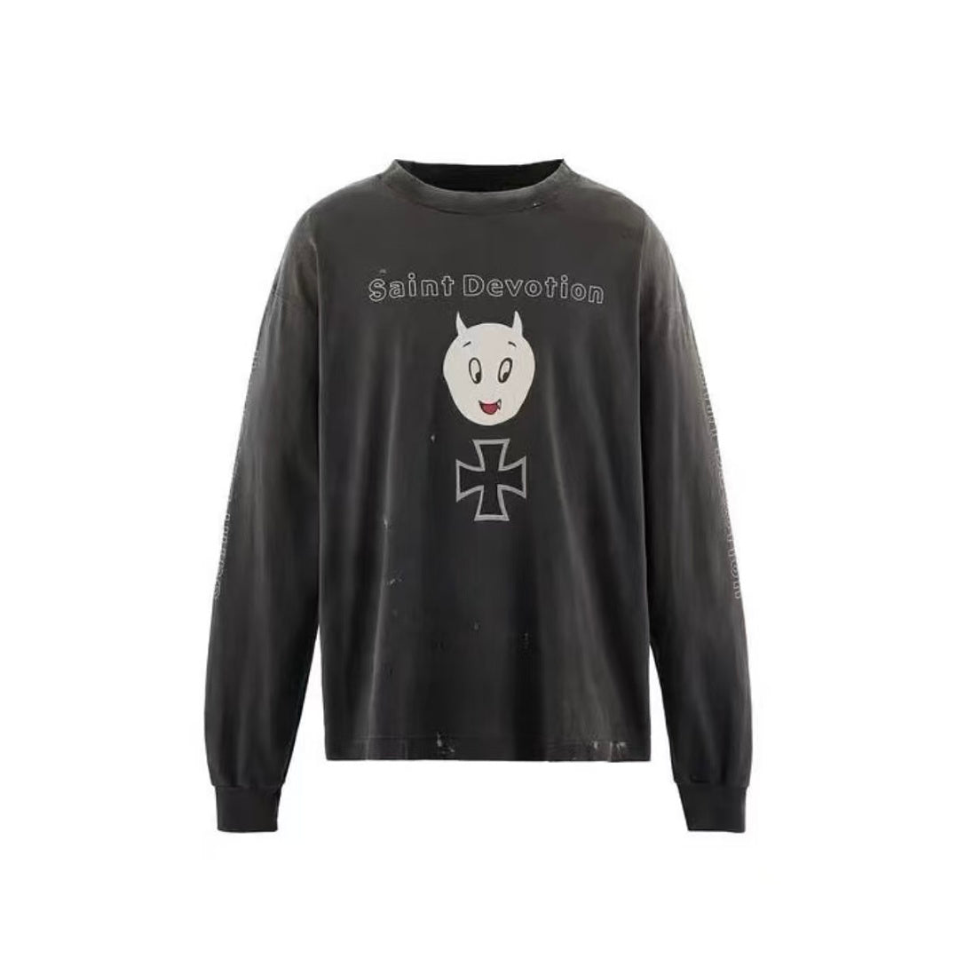 Saint Michael Devil Illustration Graphic Sweatshirt