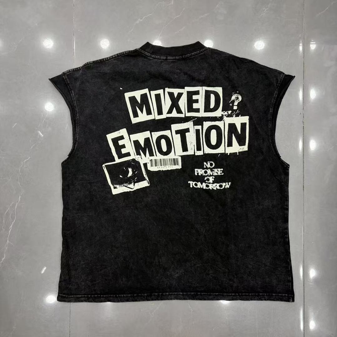 Mixed Emotion Layered Archive Sleeveless Top