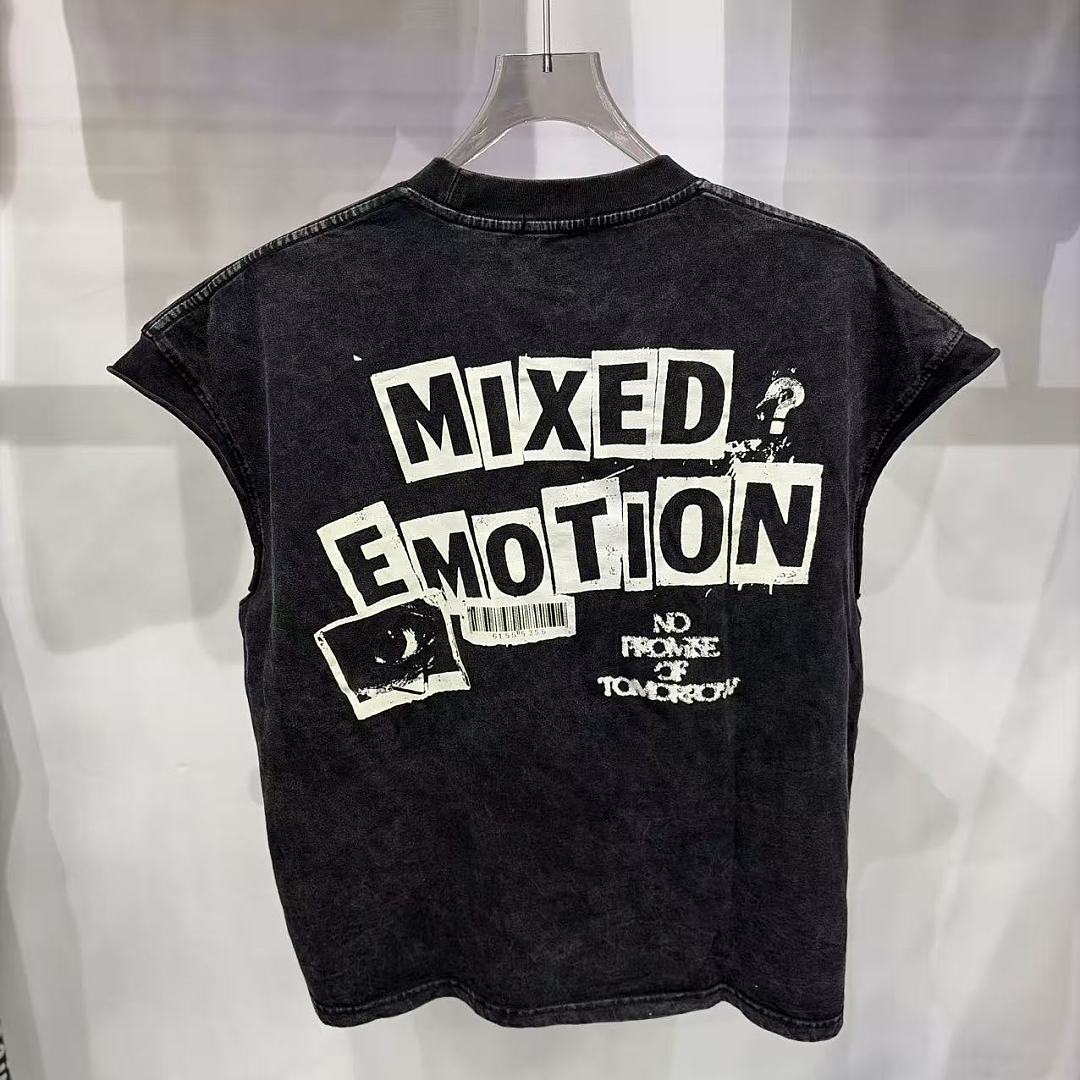 Mixed Emotion Layered Archive Sleeveless Top