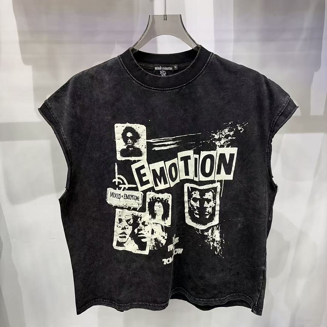 Mixed Emotion Layered Archive Sleeveless Top