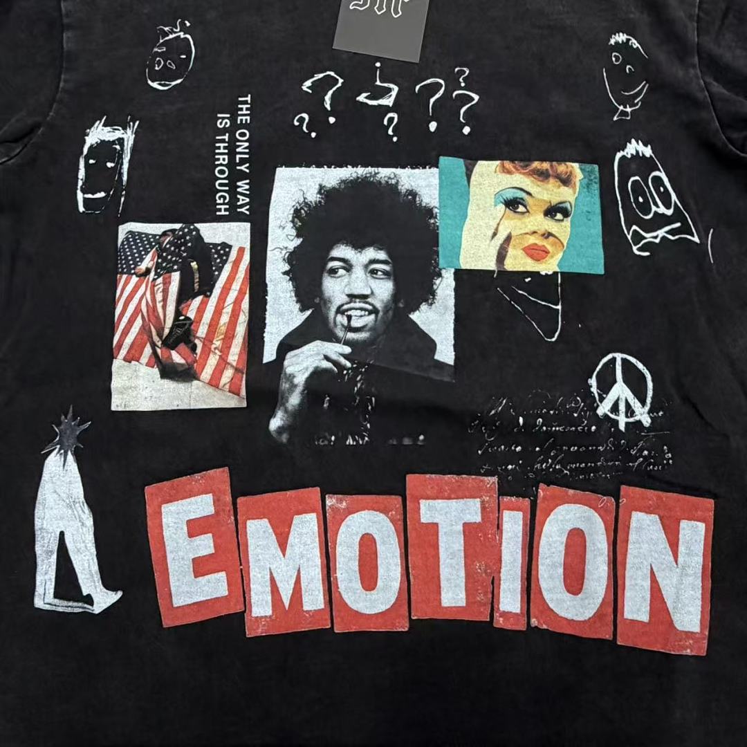 Mixed Emotion Contrast Panel Graphic Tee