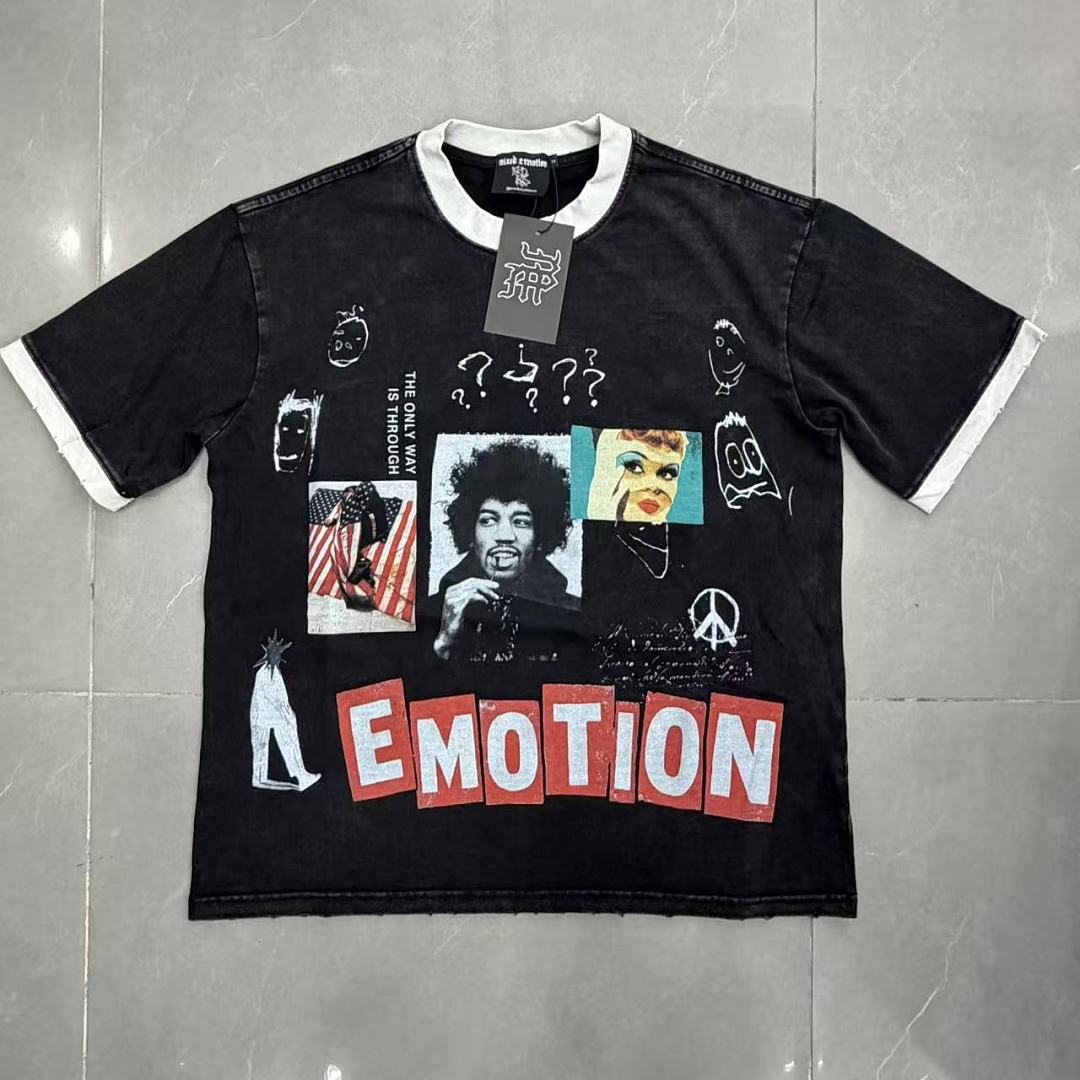 Mixed Emotion Contrast Panel Graphic Tee