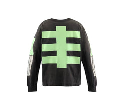 Saint Michael Skeleton Ribcage Print Knit Sweatshirt