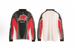 Saint Michael Vintage Paneled Graphic Long Sleeve Sweatshirt
