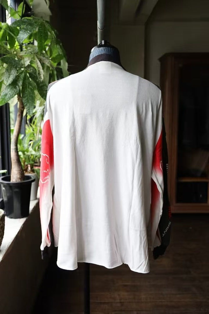 Saint Michael Vintage Paneled Graphic Long Sleeve Sweatshirt