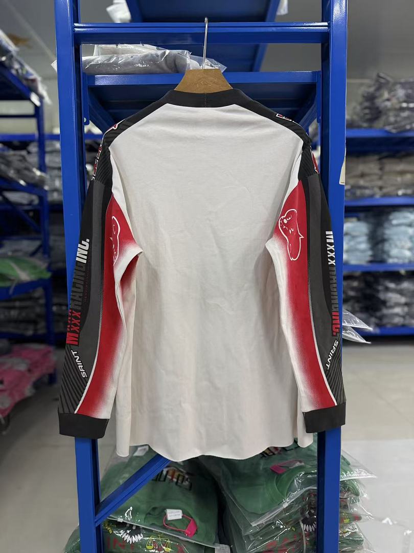 Saint Michael Vintage Paneled Graphic Long Sleeve Sweatshirt