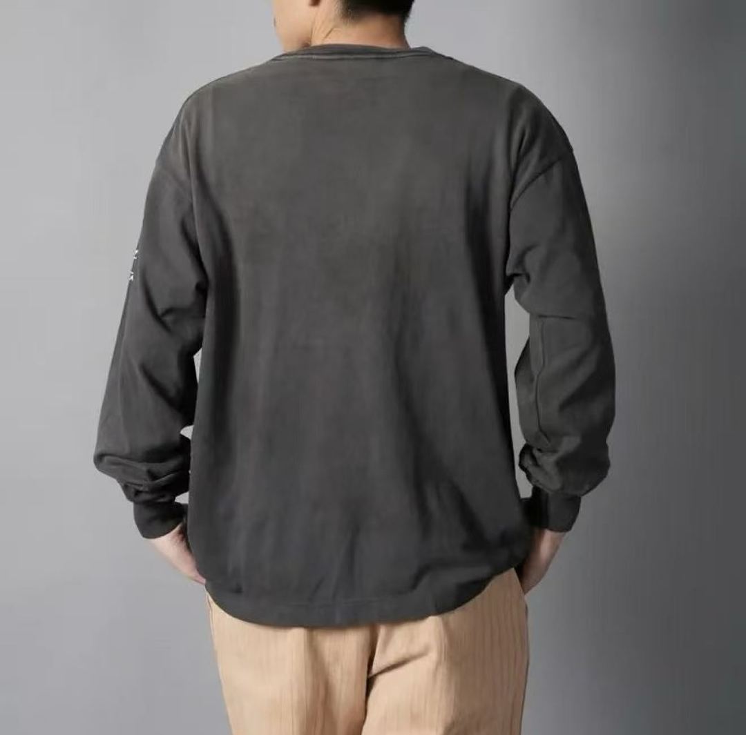 Saint Michael Distressed Minimalist Logo Sweatshirt