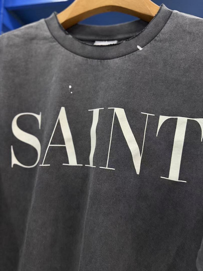 Saint Michael Distressed Minimalist Logo Sweatshirt