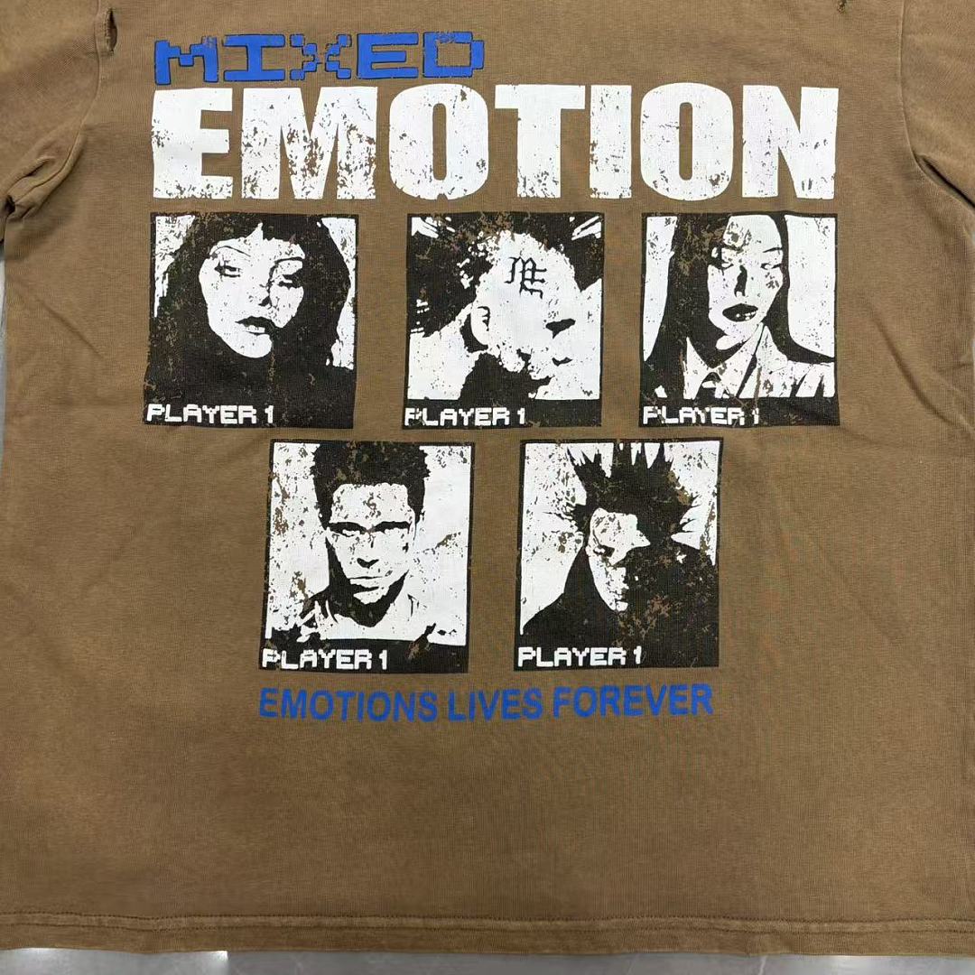 Mixed Emotion Portrait Graphic T-Shirt