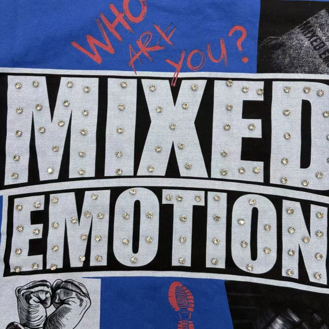 Mixed Emotion Panel Graphic Street T-Shirt