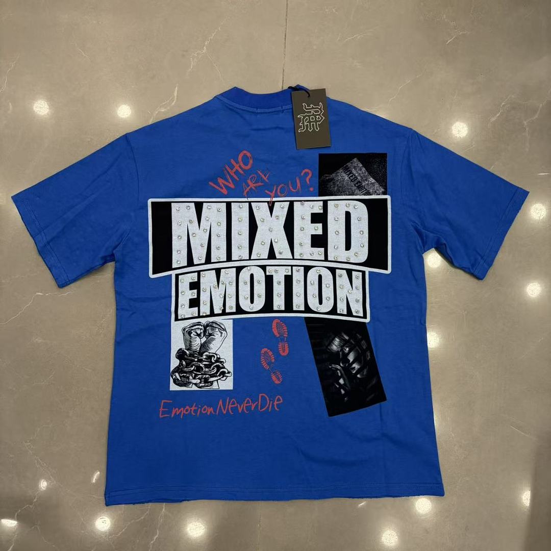 Mixed Emotion Panel Graphic Street T-Shirt