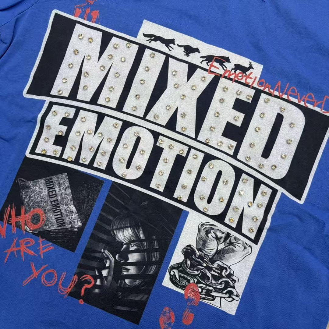 Mixed Emotion Panel Graphic Street T-Shirt