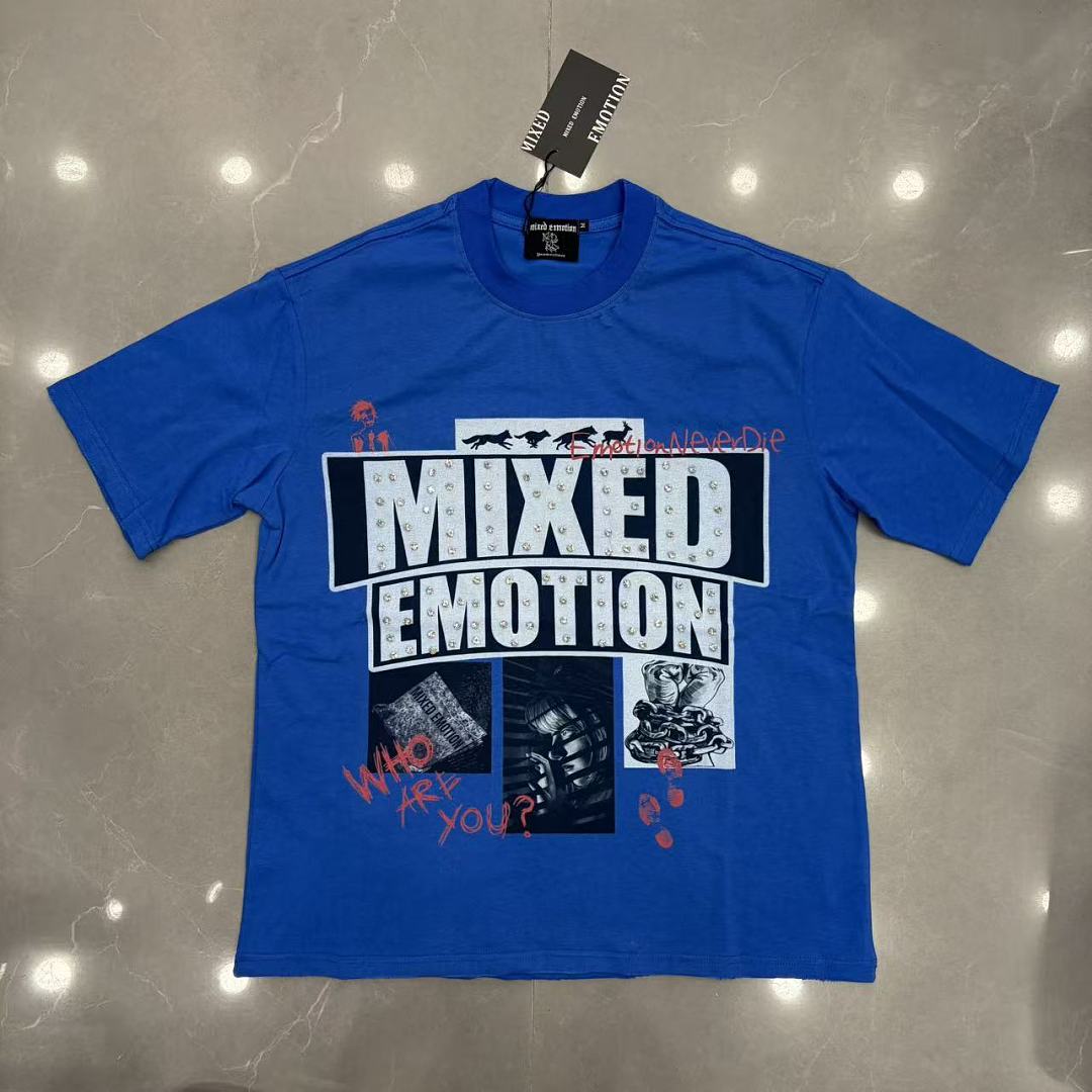 Mixed Emotion Panel Graphic Street T-Shirt