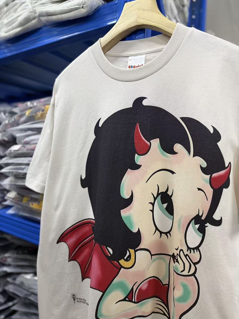 Saint Michael Devil Boop Graphic Double-Sided T-Shirt
