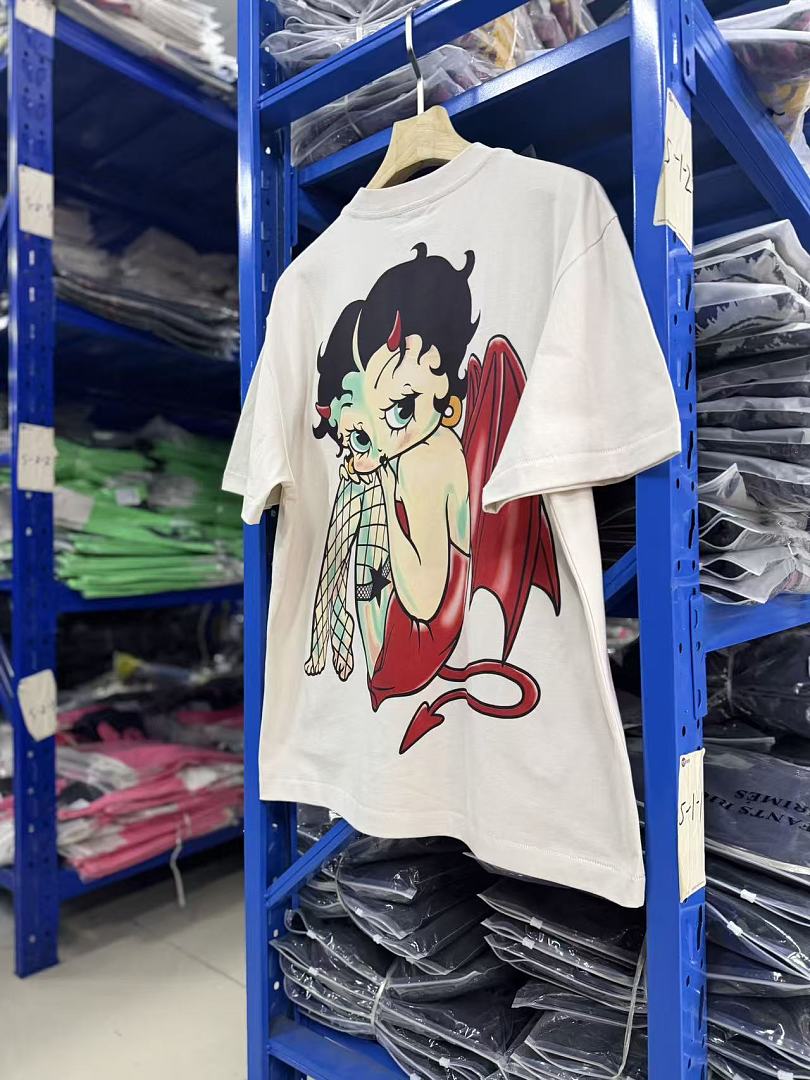 Saint Michael Devil Boop Graphic Double-Sided T-Shirt
