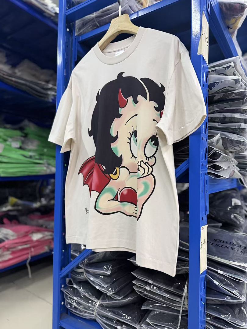 Saint Michael Devil Boop Graphic Double-Sided T-Shirt