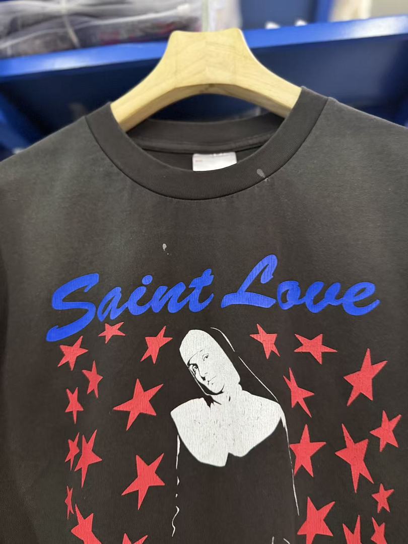 Saint Michael Saint Love Graphic Silhouette Vintage T-Shirt