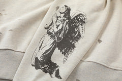 Saint Michael ST121 Jesus Crest Sleeve Graphic Sweatshirt
