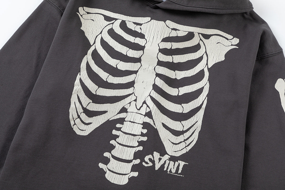 Saint Michael ST148 Skeleton Graphic Hoodie