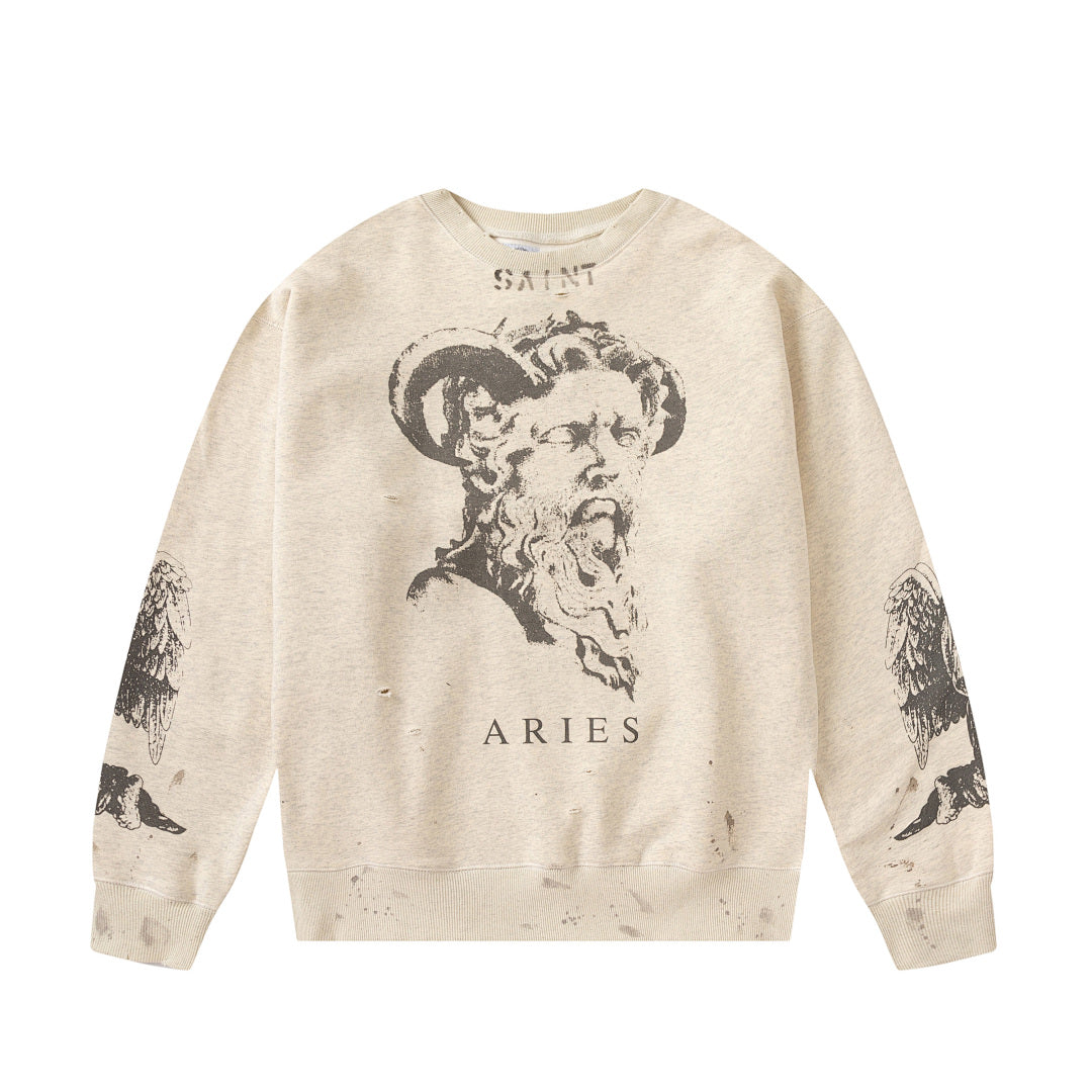 Saint Michael ST331 Multi-Graphic Sleeve Print Sweatshirt