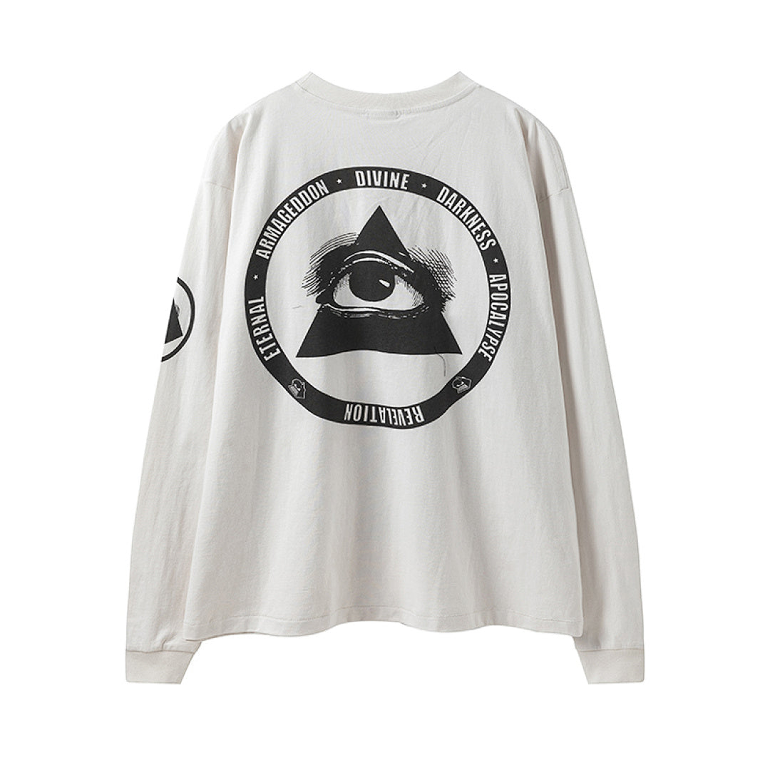 Saint Michael Complicated Cross Print Sweatshirt