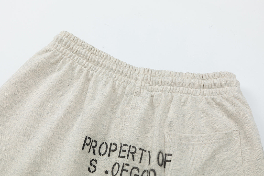 Saint Michael Praying Hands & Bold Lettering Sweat Shorts