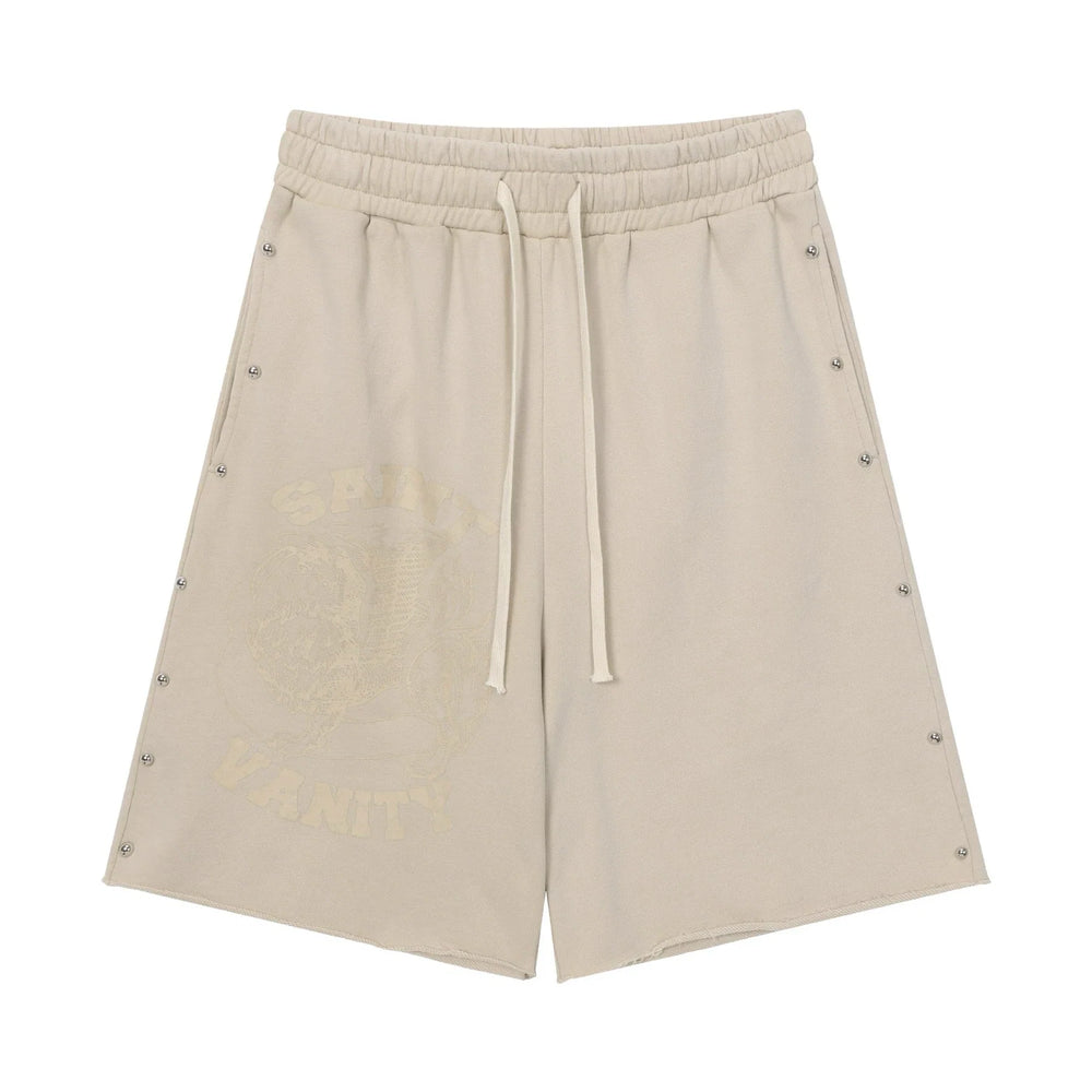SAINT VANITY Washed Water Drilling Shorts, Five-Piece Set