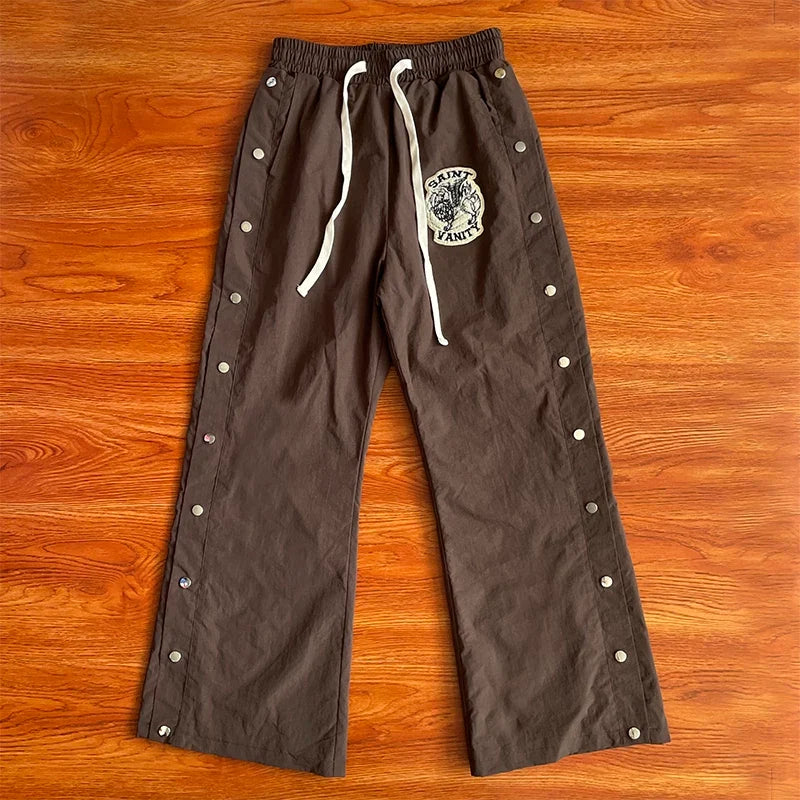 SAINT VANITY Embroidered Casual Sports Zipper Set