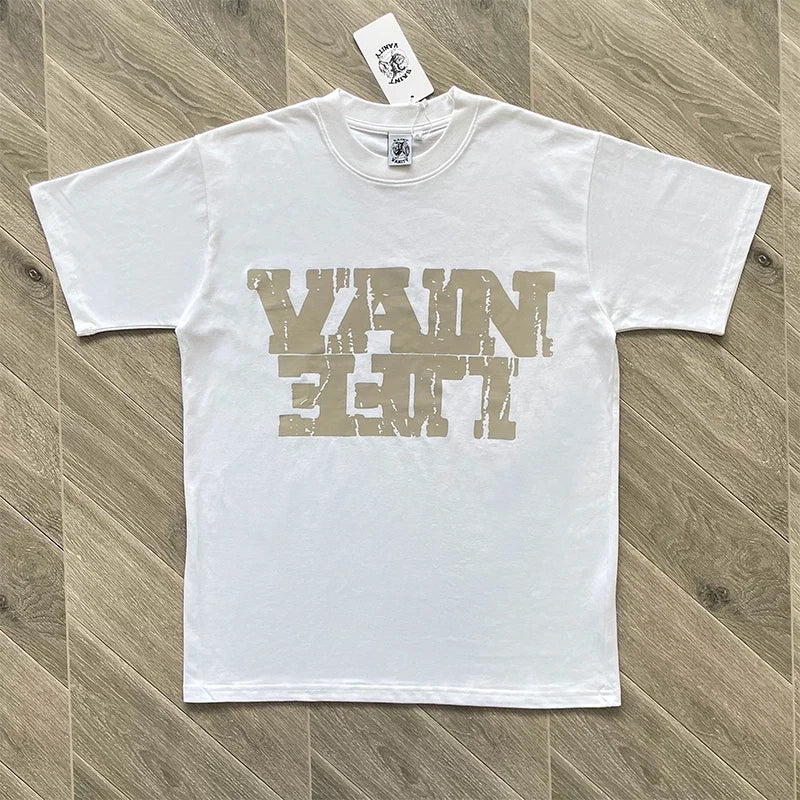 SAINT VANITY ins Same Style Letter Printed Casual Short Sleeve T-shirt