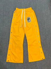 SAINT VANITY sporty casual straight-leg button-down pants