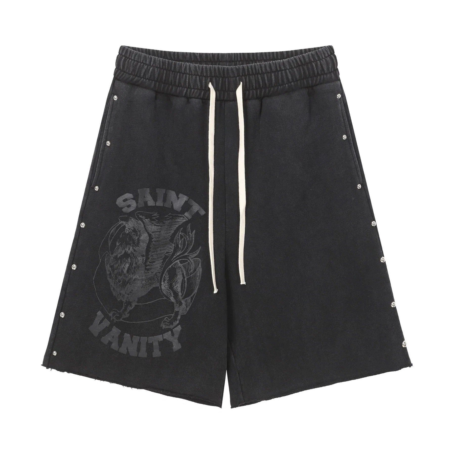 SAINT VANITY Washed Water Drilling Shorts, Five-Piece Set