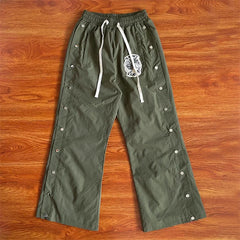 SAINT VANITY Embroidered Buckle Sports Style Casual Windbreaker Coat Pants Set